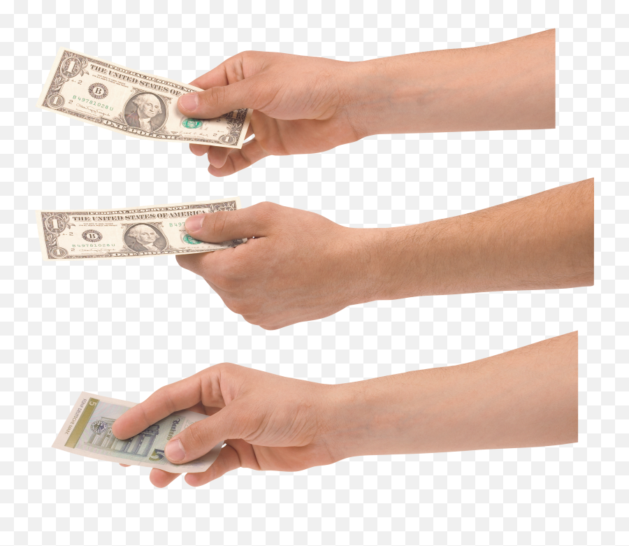 Download Hd Moneys - Hand Holding Money Png,Hand Holding Gun Transparent