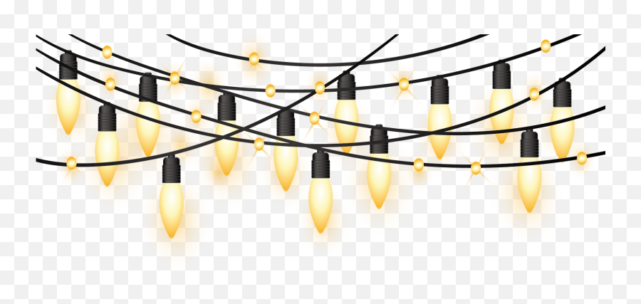 String Lights Transparent Png Clipart - Clear Background Christmas Lights Png Transparent,Party Lights Png