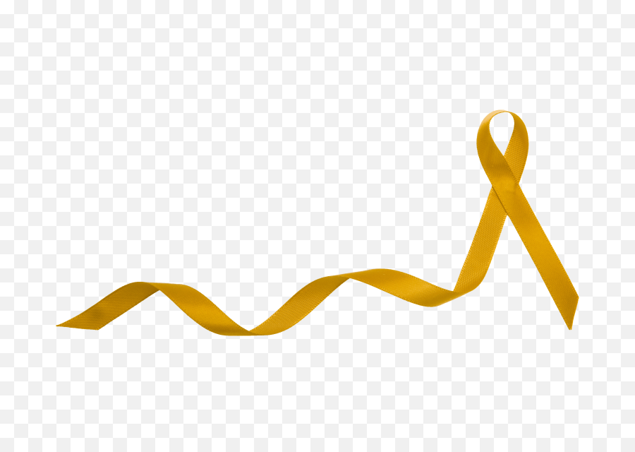 Gold Ribbon - Gold Cancer Ribbon Transparent Background Png,Awareness Ribbon Png