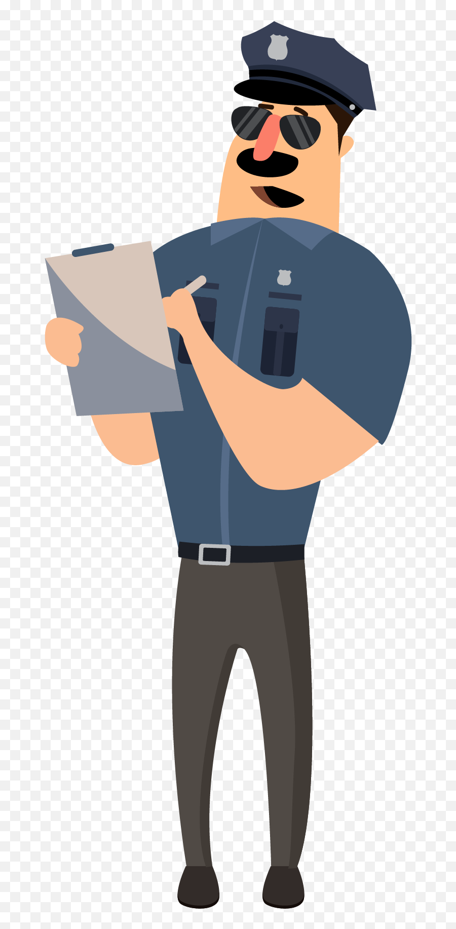 Police Officer Cartoon - A Recording Officer Png Download Police Man Cartoon Png,Recording Transparent Png