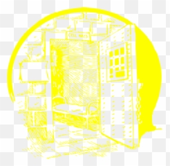 Yellow Jail Cell Clip Art - vector clip art Circle png