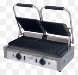 Modena Tpg10 Heavy Duty Twin Panini Grill With Ribbed Base U0026 Top - Tost Makinesi Tekli Png,Panini Png
