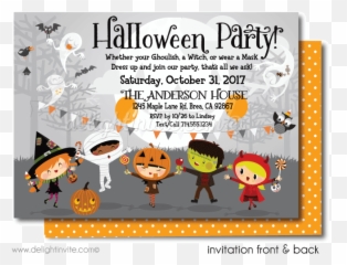 Library Of Halloween Party Picture Free Kids Png - Invitations Party De Halloween,Halloween Party Png