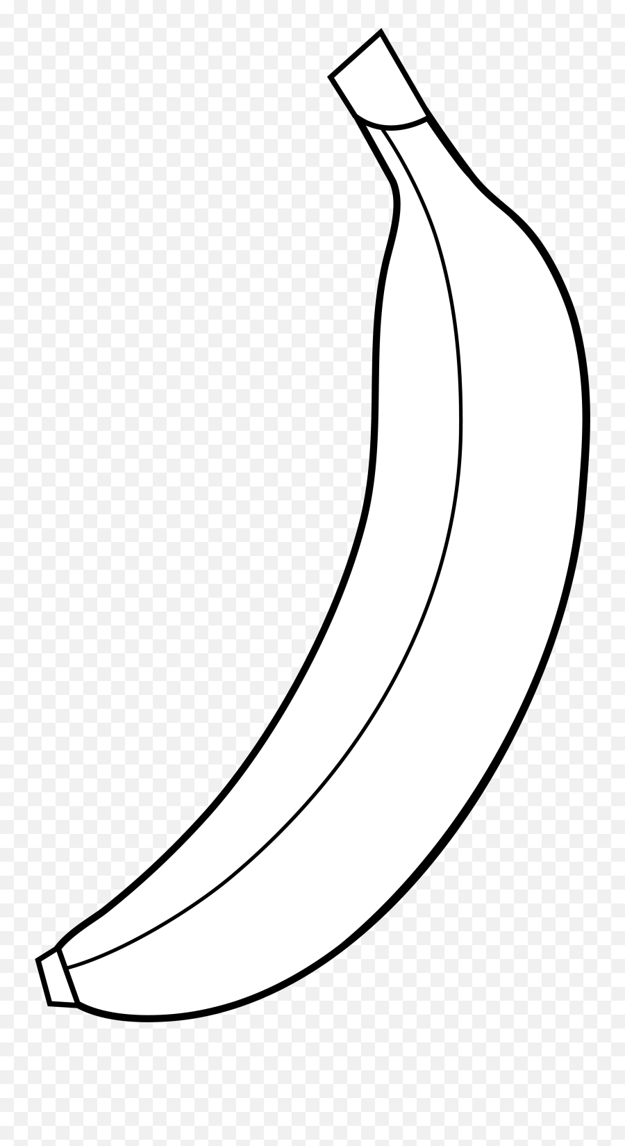 Download Banana 5 Image Png Images Clipart Free - Outline Black And White Banana,Bannana Png