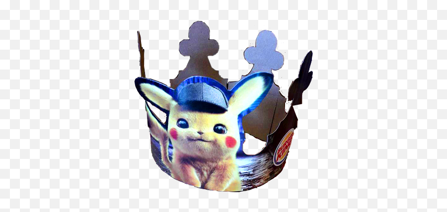 Pikachu Pokemon Detectivepikachu Anime Crown Hat Burger - Burger King Crown Pikachu Png,Burger King Crown Png