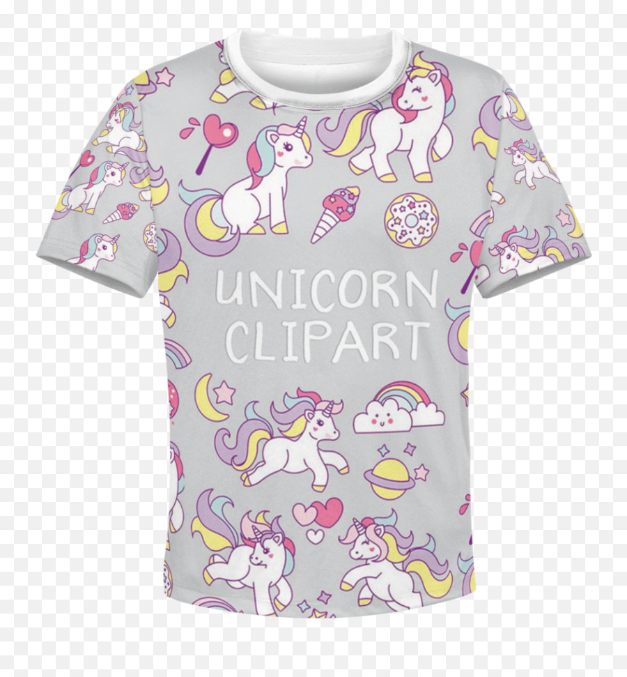 Unicorn Clipart Custom Hoodies T - Shirt Apparel U2013 Gearhuman Cartoon Png,Unicorn Clipart Transparent