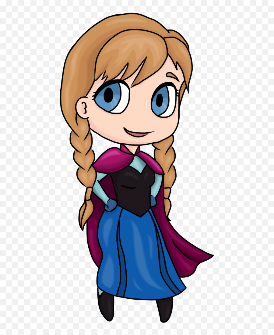 Chibi Anna By The Rose Of Tralee - Anna Frozen Drawing Chibi Elsa Y Anna Chibi Png,Elsa And Anna Png