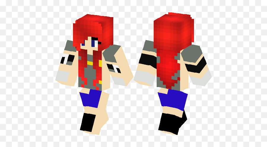 Erza Scarlet Minecraft Skin Hub - Graphic Design Png,Erza Scarlet Png