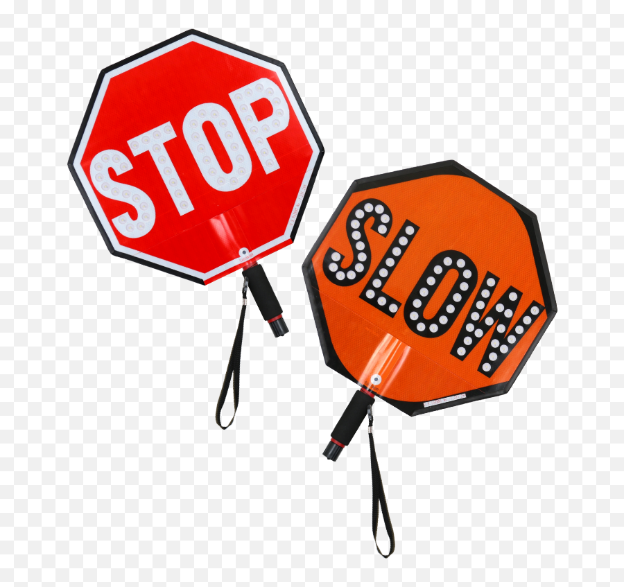 Stop - Slow 2sided Led Sign With Rechargeable Battery Sku K Stop Sign Png,Stop Sign Transparent