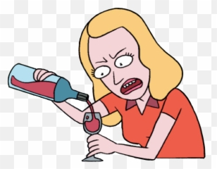 Rick And Morty Comics Beth Smith Alcohol - Transparent png
