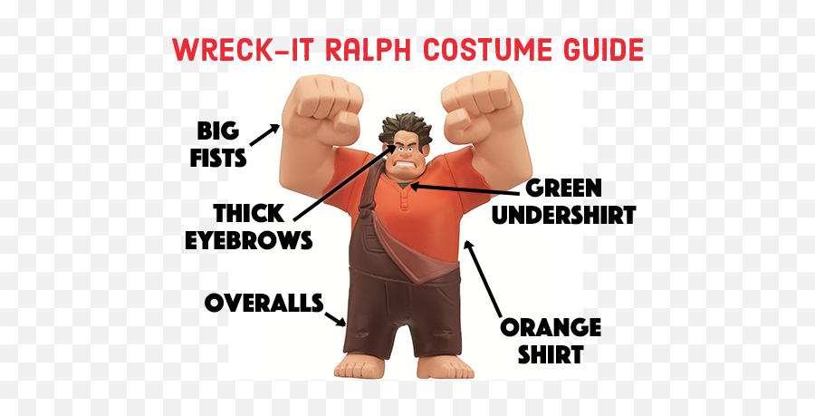 Diy Wreck - It Ralph Character Costume Ideas Holidappy Ralph Wreck It Ralph Png,Wreck It Ralph Logo
