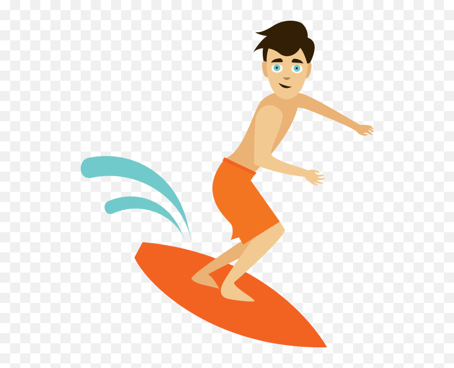 Transparent Surfing Hd - Cartoon Surfer Transparent Background Png,Surfing Png