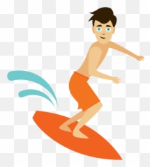 Transparent Surfing Hd - Cartoon Surfer Transparent Background Png,Surfing Png