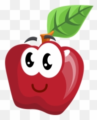 Apple Fruit Cartoon - Fresh Png,Cartoon Apple Png