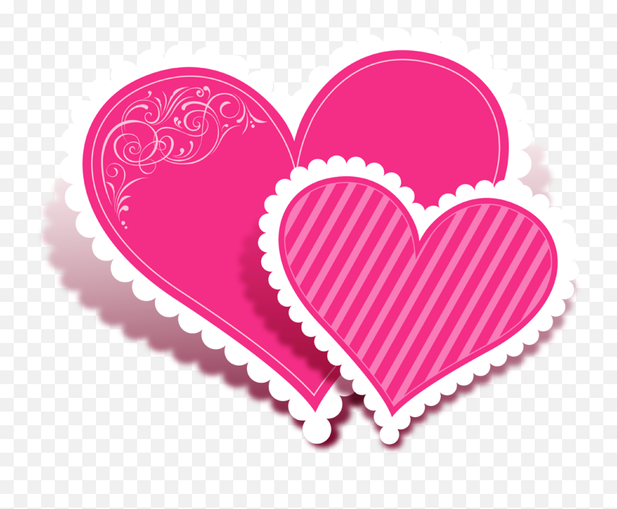 Pink Romantic Frame Png - Beautiful Heart Love You,Hearts Clipart Png