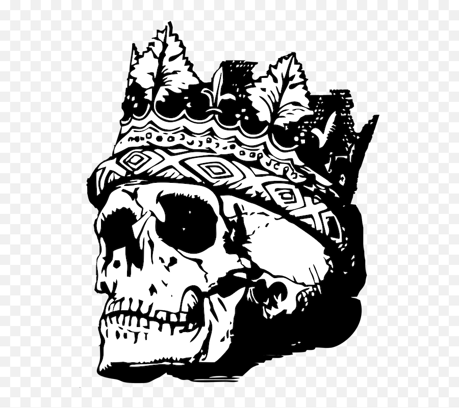 Skull With Crown - Free Vector Graphic On Pixabay Png,Skull Vector Png