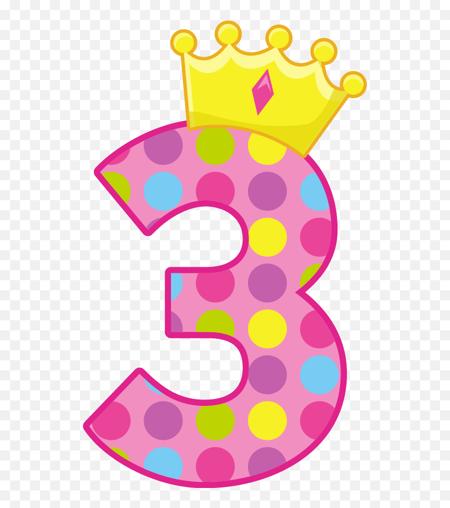 Birthday Numbers Clip Art Kids - Cute Number 3 Clipart Png,Numero 3 Png