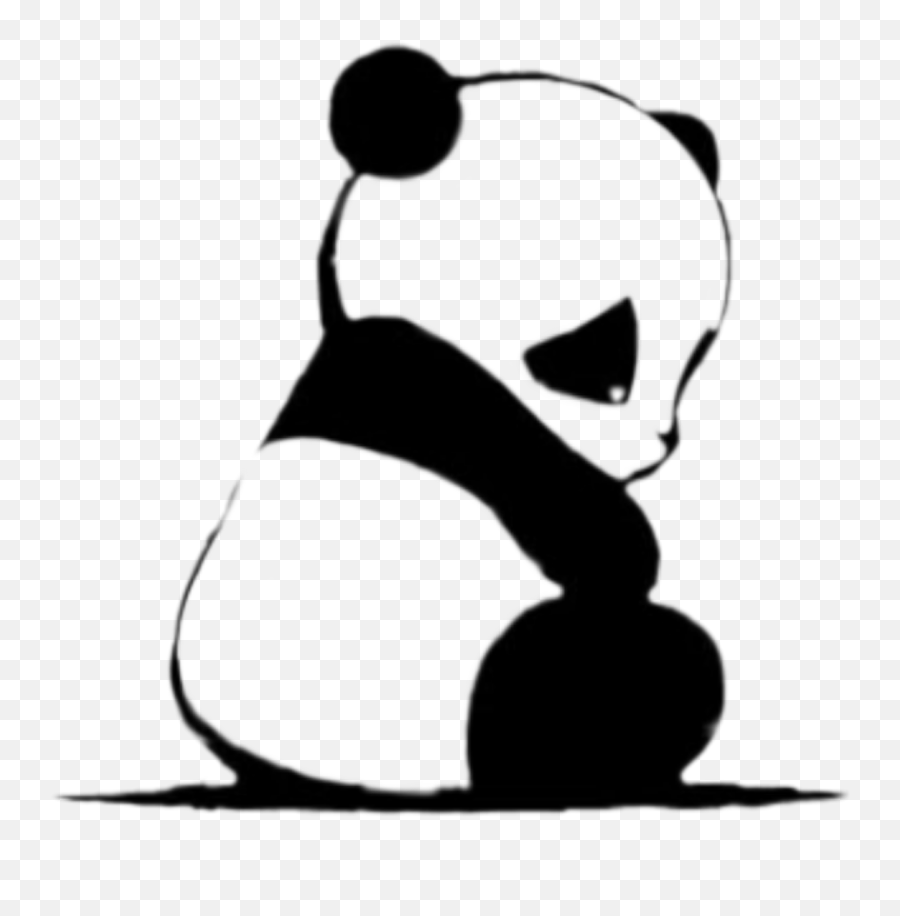 Panda Bear Aesthetic Transparent - Cute Black And White Panda Png,Panda Transparent