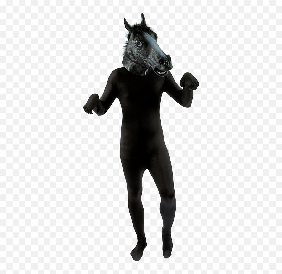 Download Hd Morph Suit Horse Mask Transparent Png Image - Morph Suit Horse Head,Horse Mask Png