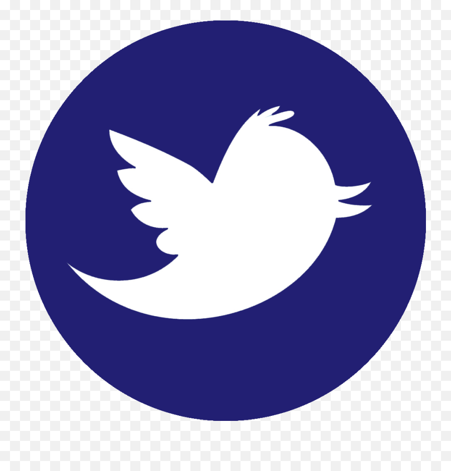 Circle Transparent Twitter Icon - Twitter Transparent Logo Navy Png,Twitter Icon Circle