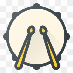 Music Instrument Play Drum Stick - Timbrel png