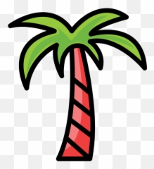 Palm Tree Icon Of Colored Outline Style - Coconut Tree In Graphic Png,Palm Tree Logo Png