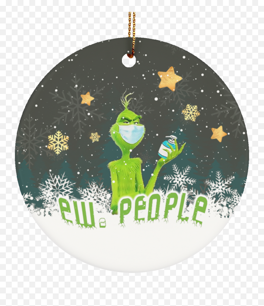 Ew People Decorative Christmas Ornament - Holiday Flat Circle Ornament Fictional Character Png,Icon Christmas Ornaments