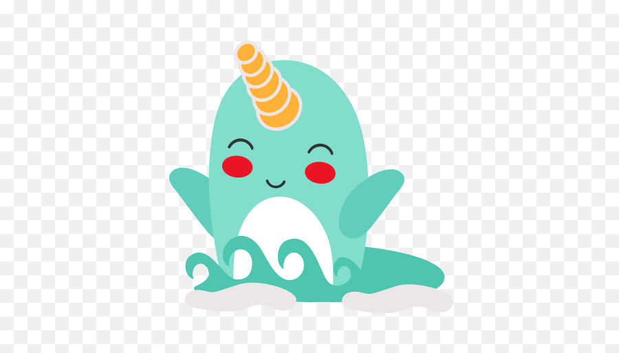 Narwhal Svg Cuts Scrapbook Cut File - Fictional Character Png,Narwhal Icon