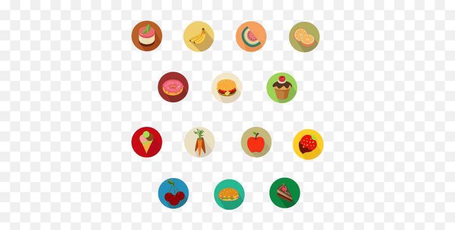 14 Free Tasty Flat Food Icons - Dot Png,Dinner Icon Transparent