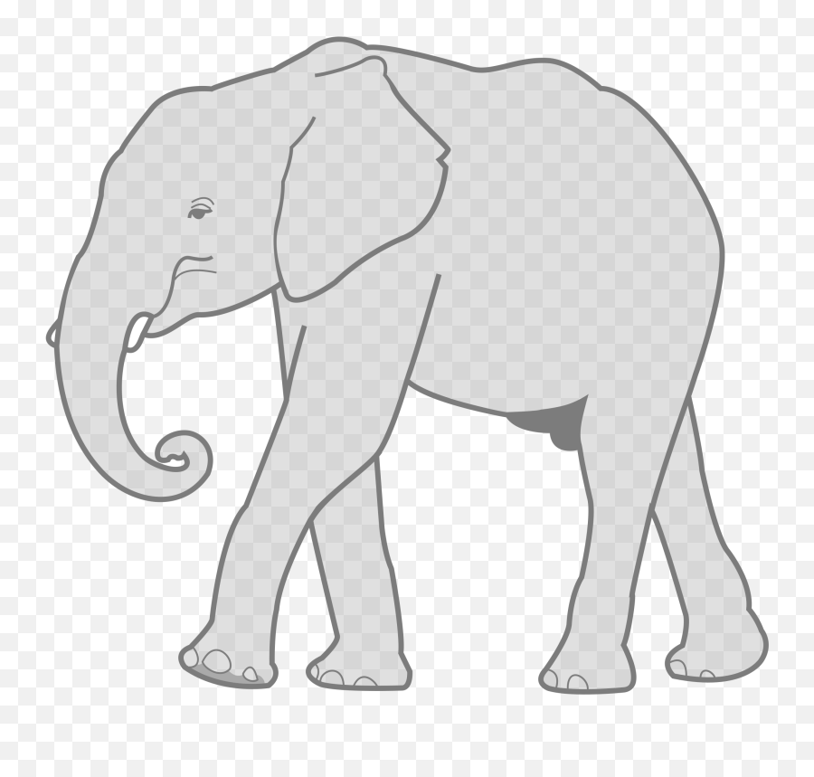 Transparent Elephant Clipart - Clip Art Elephant Png,Elephant Clipart Transparent Background