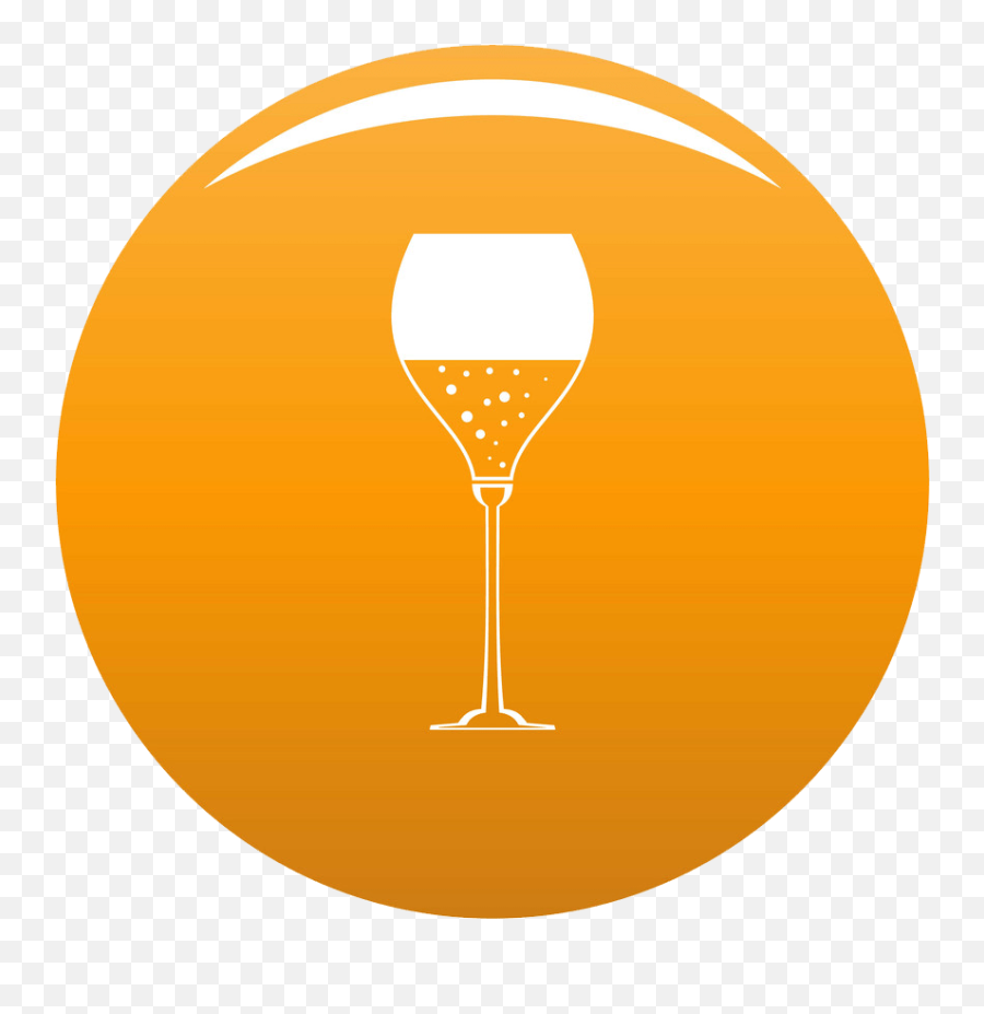 Wine Glass Orange Logo Png Transprent - Clipart World Wine Glass,Champagne Glasses Icon