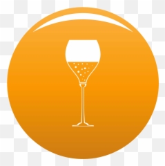 Wine Glass Orange Logo Png Transprent - Clipart World Wine Glass