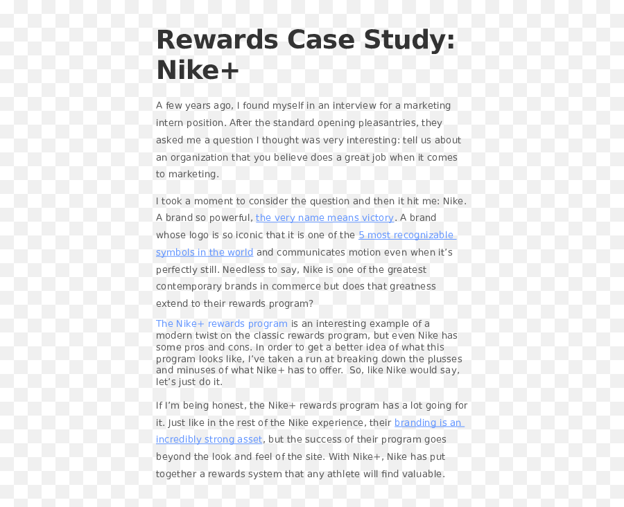 Rewards Case Study Nike Olufemi Nicholas - Academiaedu Document Png,Nike Running App Icon