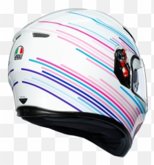 K3 Sv Multi Ece Dot - Sakura Pearl Whitepurple Agv K3 Sv Sakura Png,Agv K3 Rossi Icon Helmet