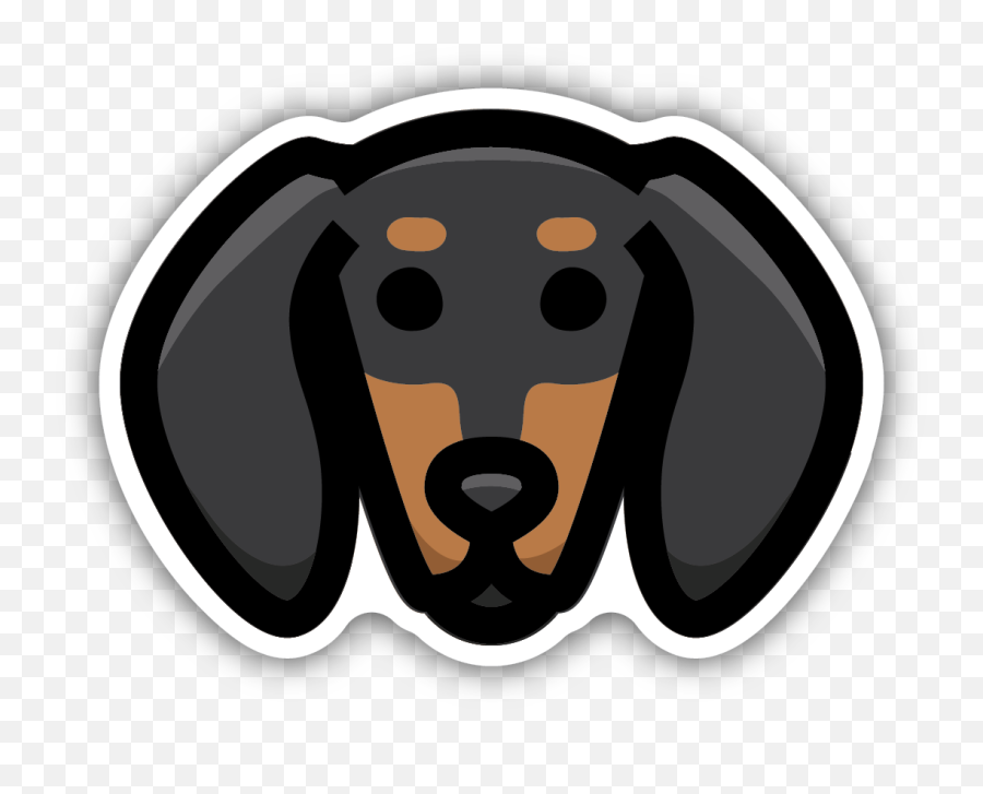 Stickers Northwest - Dachshund Face Sticker Dachshund Png,Dog Face Icon