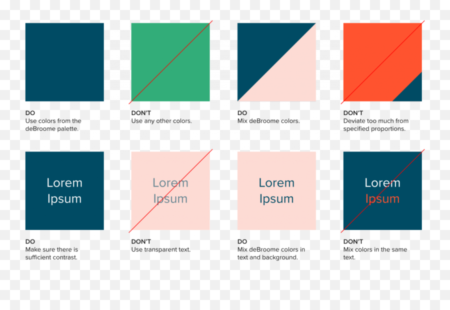 Best Practices How To Write Company Brand Guidelines - Brand Colors Don Ts Png,Linkedin Icon Color Code