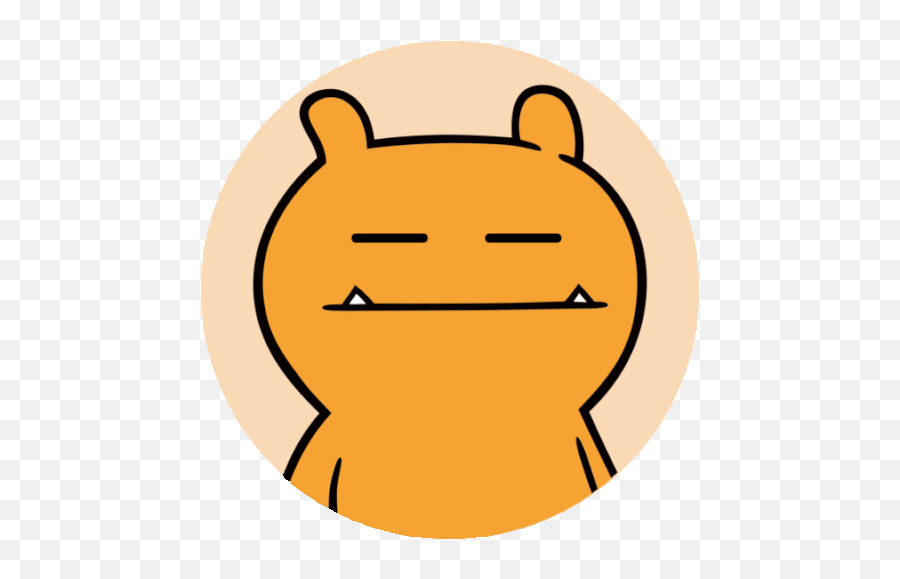 Wage Is Annoyed With Flatlined Face Sticker - Ugly Dolls Uglydoll Wage Gif Png,Boring Icon