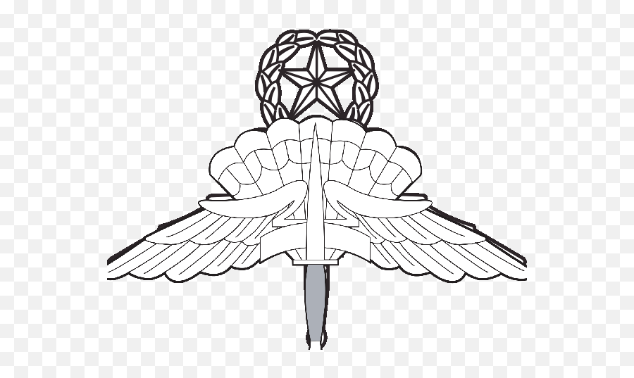 Filejumpmaster Transparent Backgroundpng - Wikimedia Commons Free Fall Parachute Badge,Wings Transparent Background