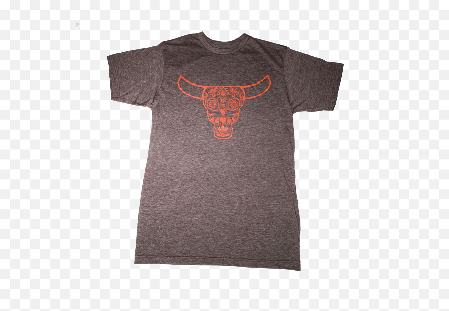 Download Mens Brown T - Shirt Orange Skull Texas Longhorn Texas Longhorn Png,Longhorn Png