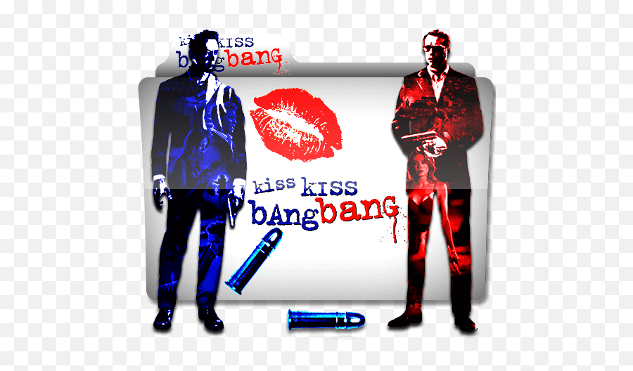 Kiss Bang Movie Folder Icon - Designbust Kiss Kiss Bang Bang Textless Poster Png,Kissing Lips Icon
