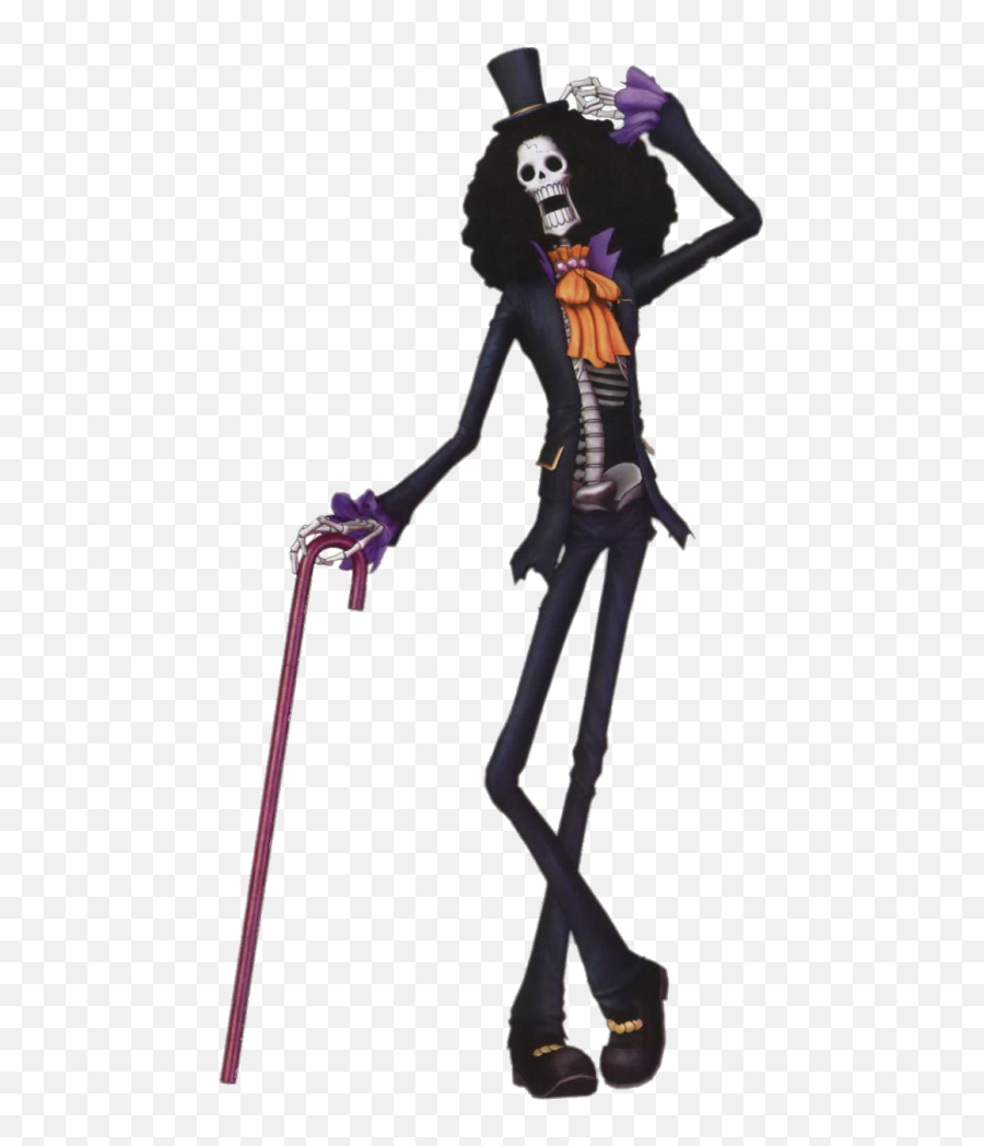 One Piece Brook Holding Cane Png Image