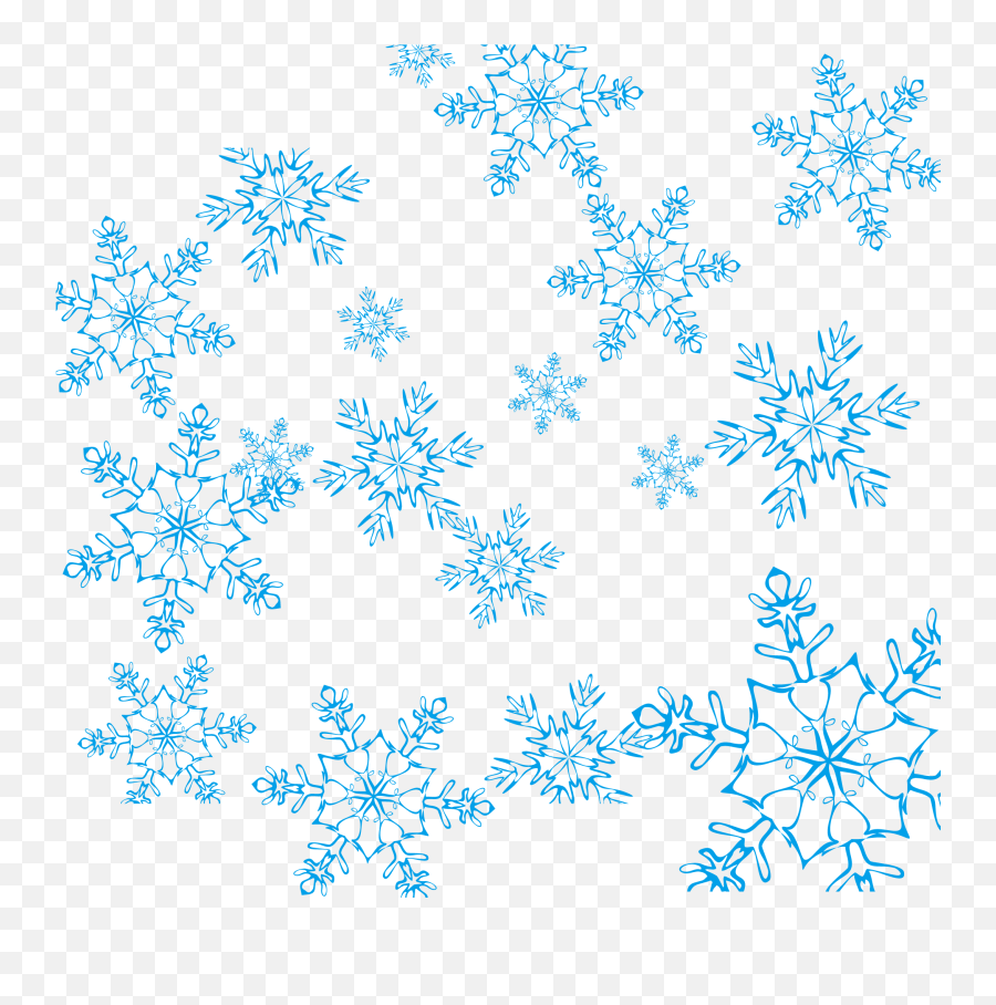 Snowflake Blue - Blue Snowflake Vector Png Download 2083 Transparent Snowflakes,Snowflakes With Transparent Background
