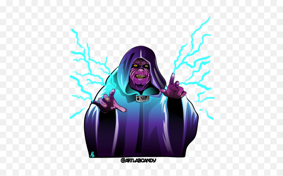 Star Wars Villains 4 - Pack Screen Printed Stickers By Amado Emperor Sticker Star Wars Png,Emperor Palpatine Png