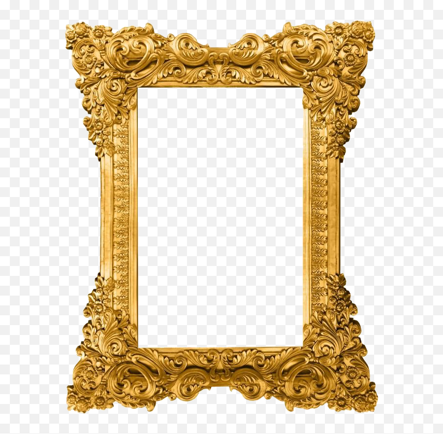 Gold Pattern Frame Png Clipart Mart - Gold Picture Frame Png,Metal Frame Png