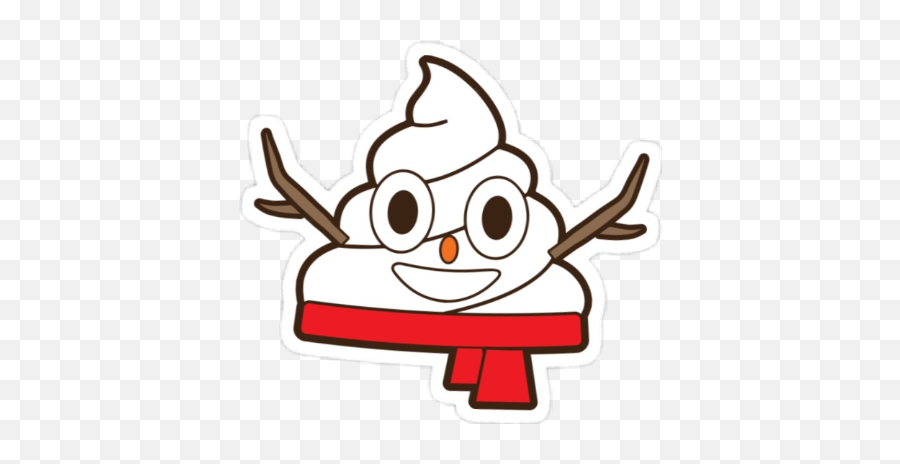 Download Scsnowman Sticker - Poop Emoji Snowman Full Size Transparent Christmas Poop Emoji Png,Snowman Transparent Background