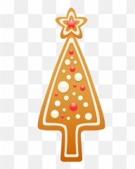 Gingerbread Christmas Tree Clipart Free Download - png