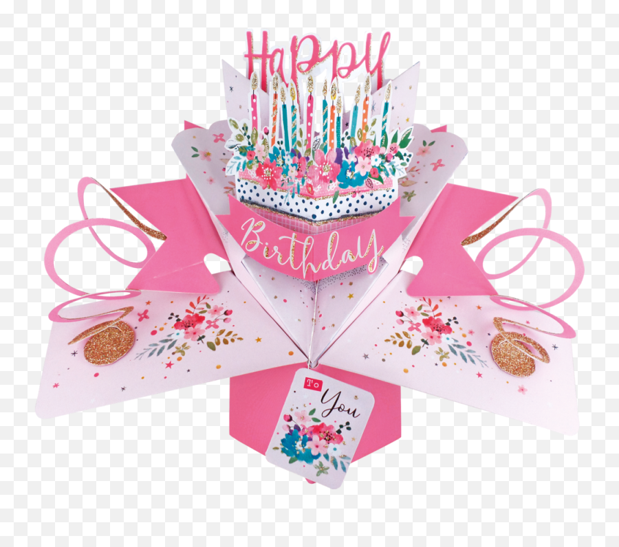 Happy Birthday Cake Pop - Up Greeting Card Happy Birthday Pop Up Cards For Daughter Png,Birthday Candle Transparent Background