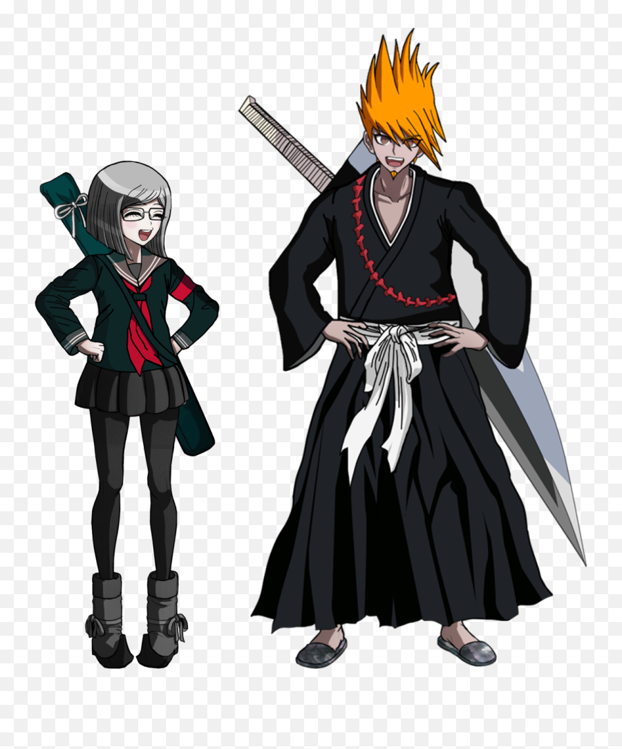 Himiko As Peko And Kaito Ichigo Kurosaki Danganronpa - Kaito Momota Sprite Edit Png,Ichigo Png