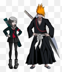 Himiko As Peko And Kaito Ichigo Kurosaki Danganronpa - Kaito Momota Sprite Edit Png,Ichigo Png