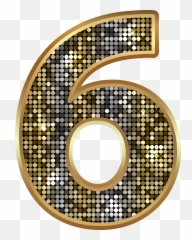 Gold Bokeh Png Transparent - Number Six Gold Deco Six Gold Png,Bokeh Png